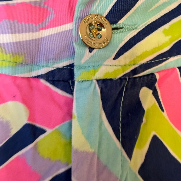 Lilly Pulitzer Callahan Shorts Size 00 Palm Reader Print EUC - Picture 6 of 6